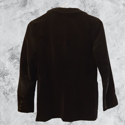 Vtg Tomboy of California sz 11 Black Velvet Women’s Blazer Jacket #154810