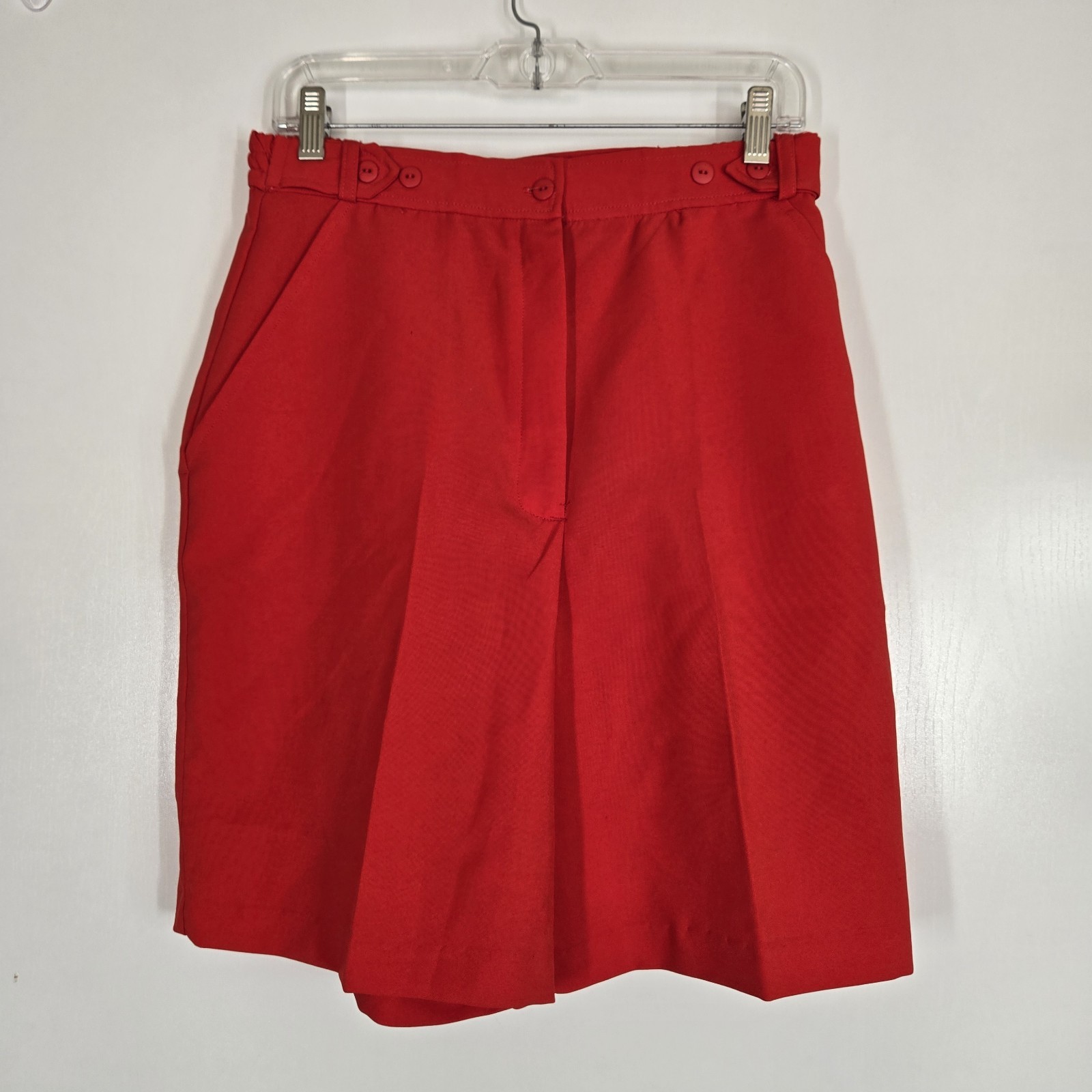 VTG Womens Tennis Gym Shorts Red 70s Contend-Her Lightweight Athletic Red sz 12