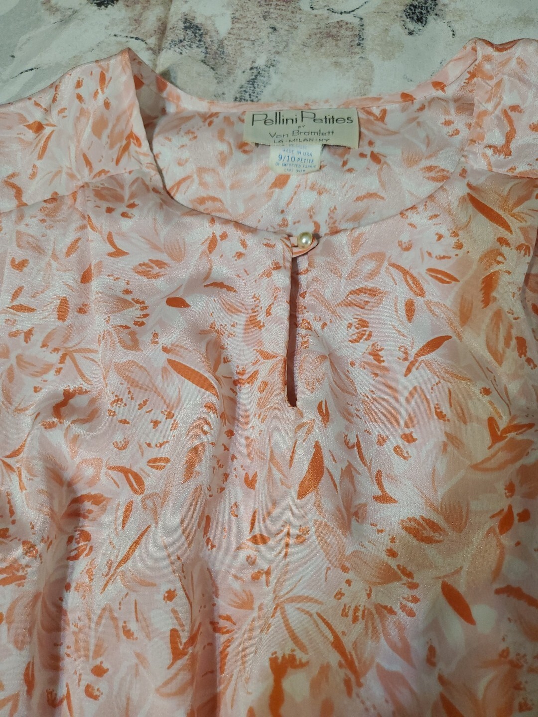 Pellini Petites By Von Bramlett 1980s Vintage Pastel Pink Floral Midi 9/10P