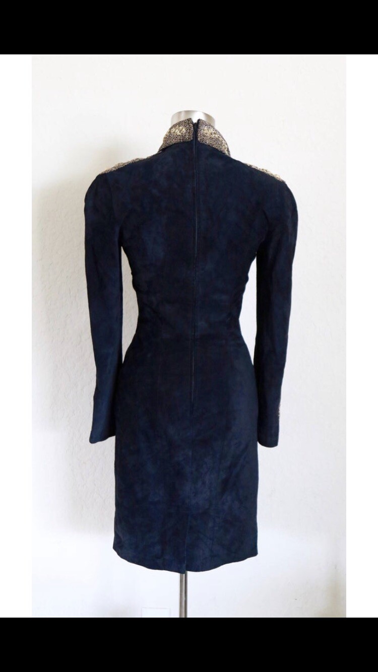 REDUCED PRICE !! – Vintage Michael Hoban North Beach Leather Dress Size Small