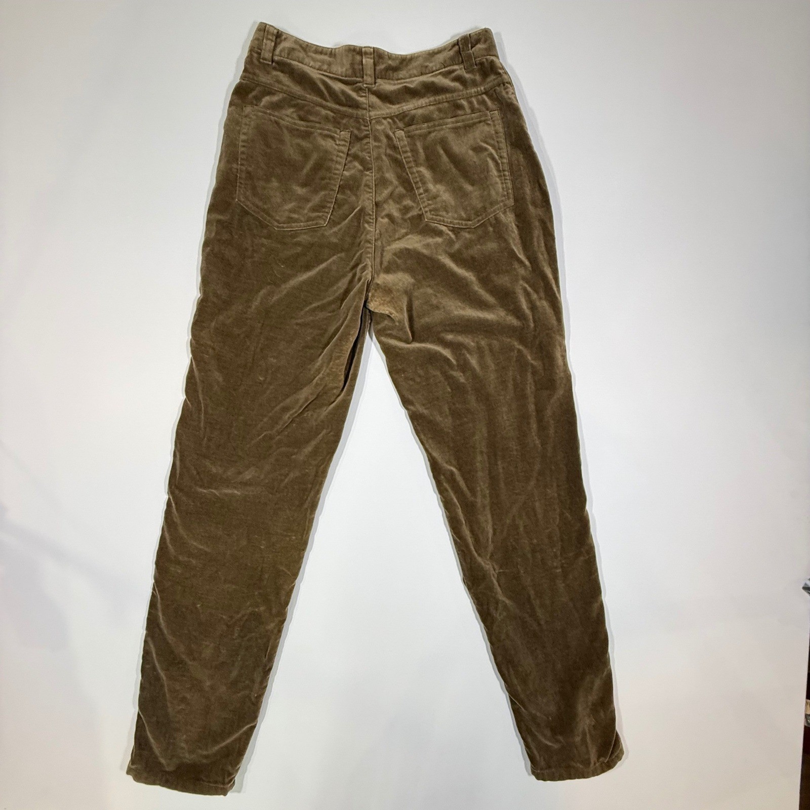 VTG Banana Republic Corduroy Pants Womens 8 Brown High Rise Straight Leg 90s