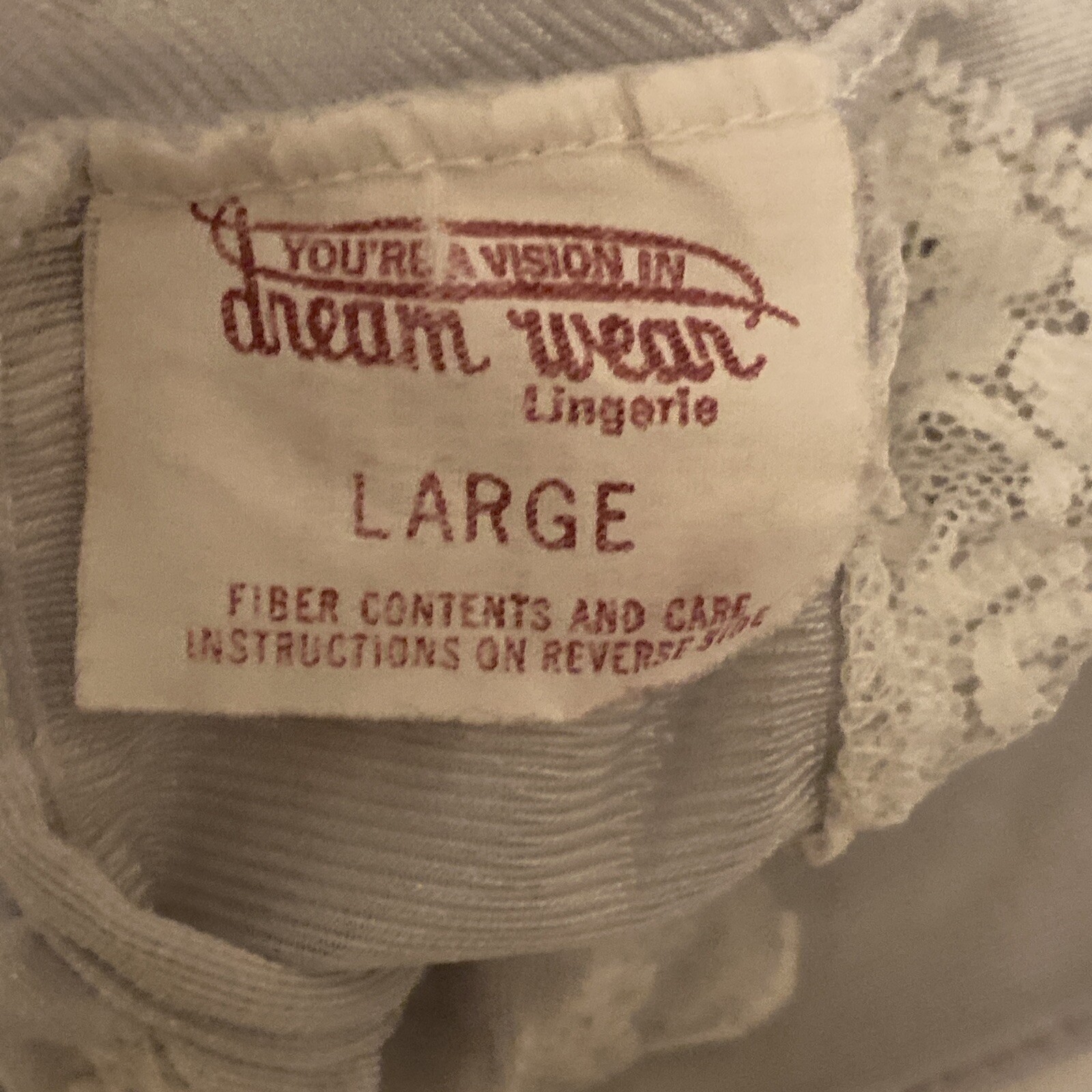 Vintage Dream Wear Lingerie Nightgown Sleepwear Nylon Size Large
