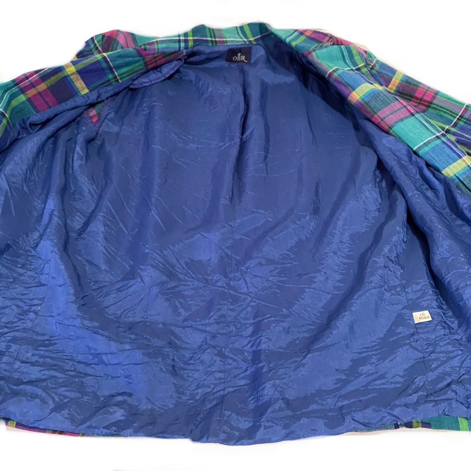 Vtg Plaid Jacket Blazer Chest 40in. Preppy Madres Sporty Academia OBR Summer d