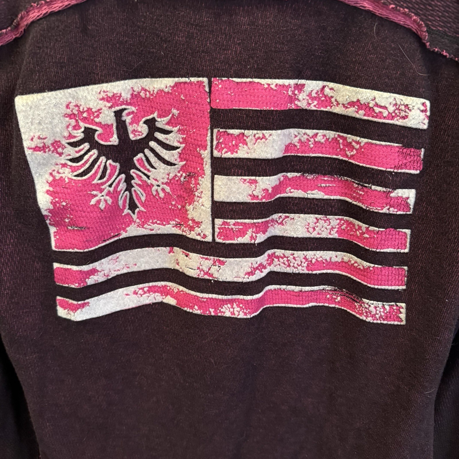 Affliction VTG Women Reversible Thermal Distressed Shirt Grunge Y2K M/L *READ*