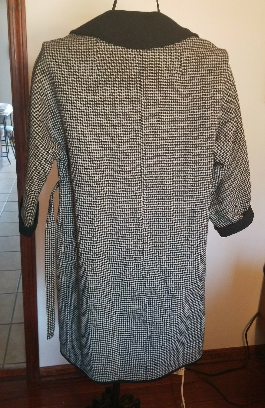 Vintage 1950s Pendleton Woman’s Coat & Skirt Size 8 Black & White Houndstooth