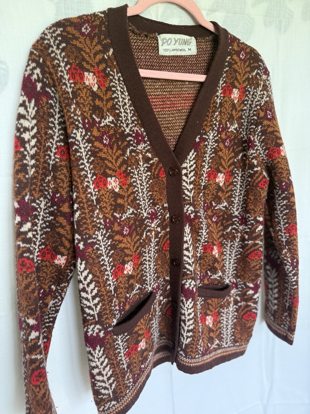Vintage 100% Lambswool Cardigan Women’s M