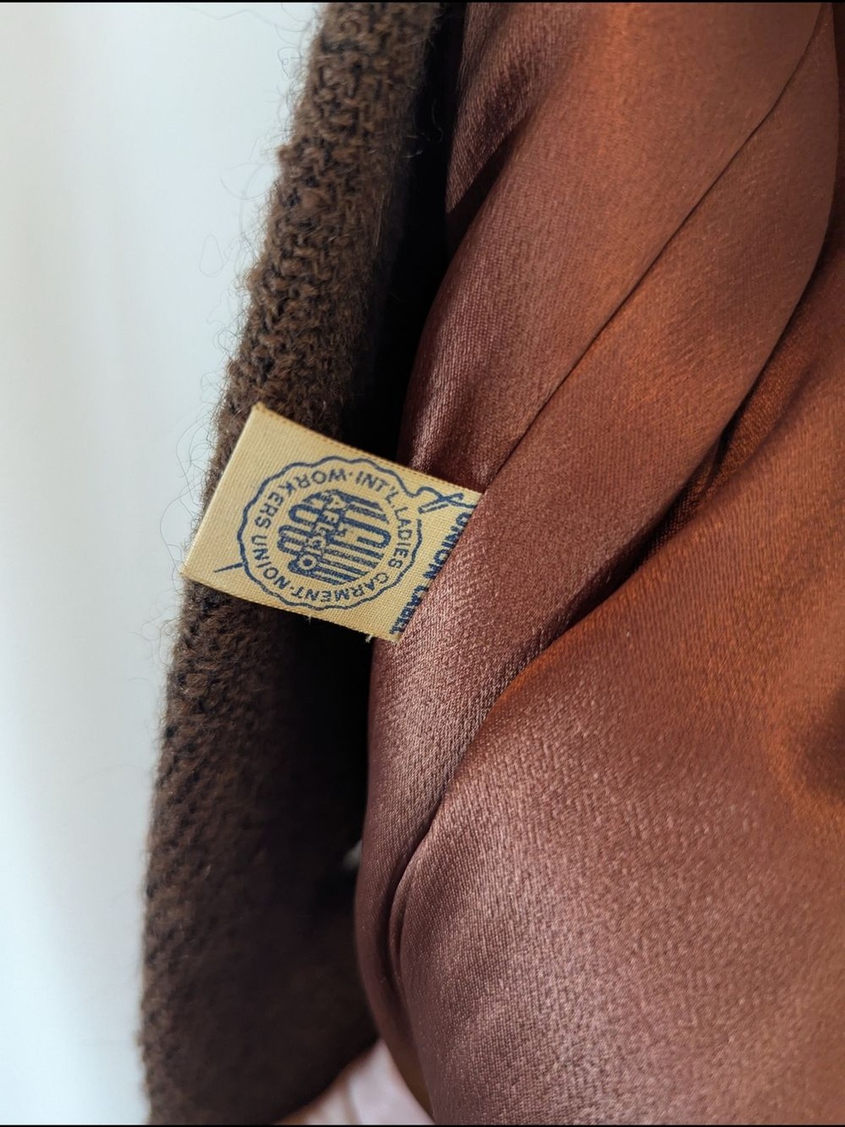 Vintage Sycamore Hahne & Co Brown Wool Coat Mink Collar Union Tag Women’s M/L
