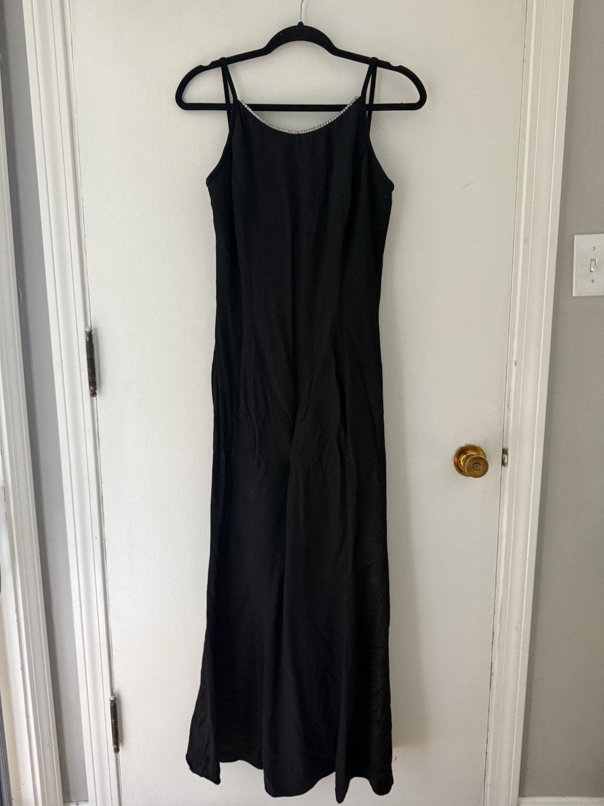 Gunne Sax Jessica McClintock Vintage Dress Black Long Formal Dress Embellished