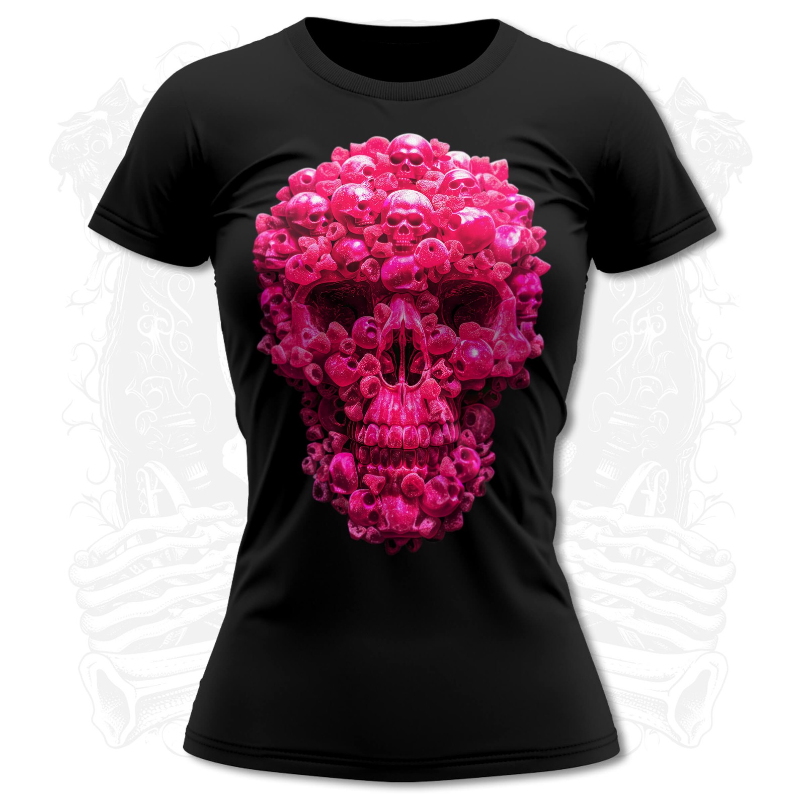 Candy Skull Women’s Gothabilly T-Shirt