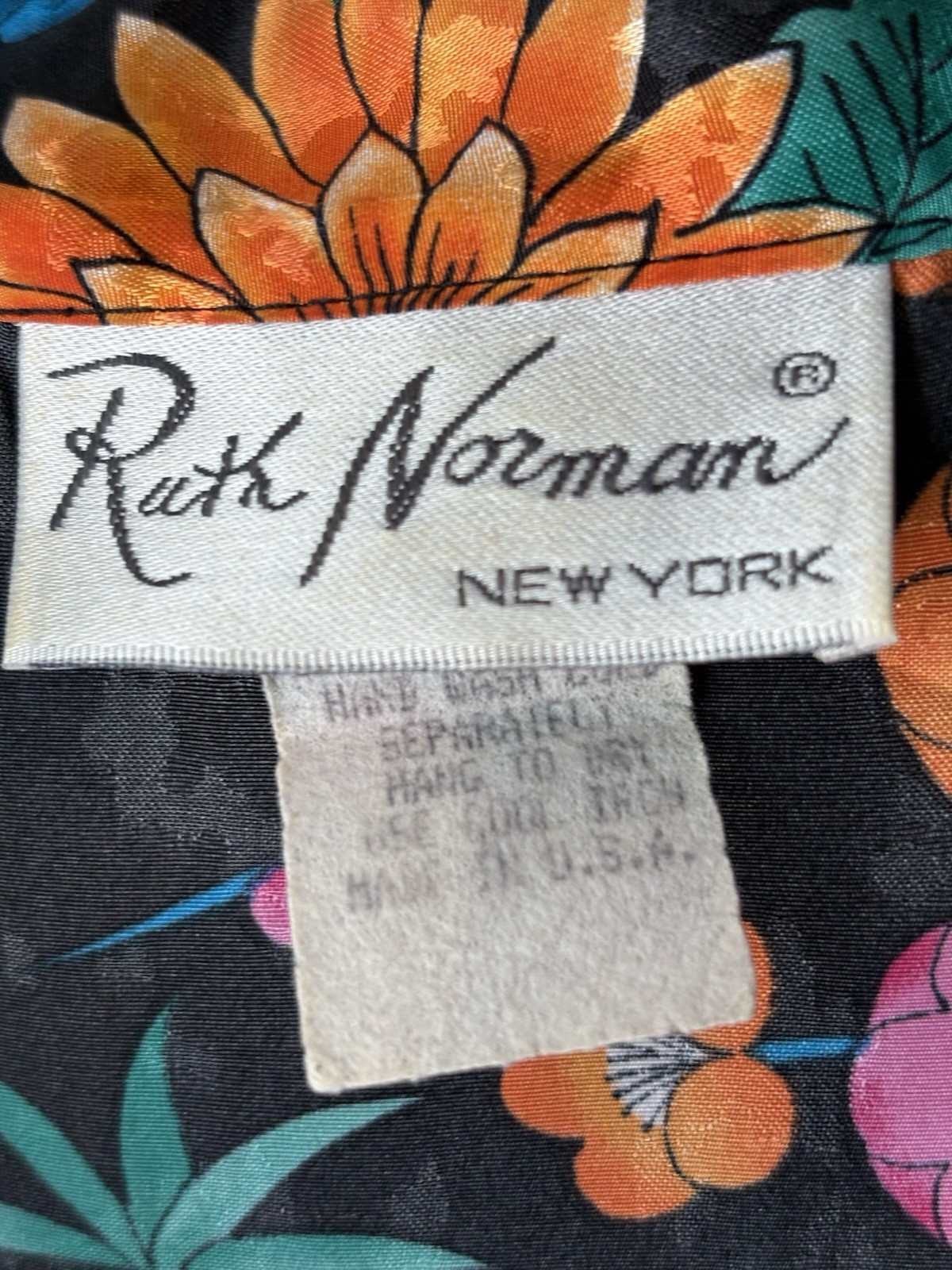 Vintage Ruth Norman New York Zipper Up In Front Kaftan Dress Robe Kimono Sz M
