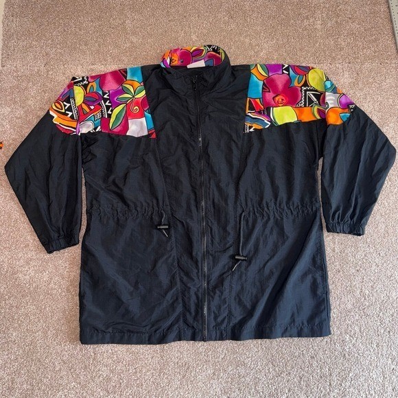 Gilda Marx Vintage 80’s or 90’s Black & Vibrant Multicolor Size Medium
