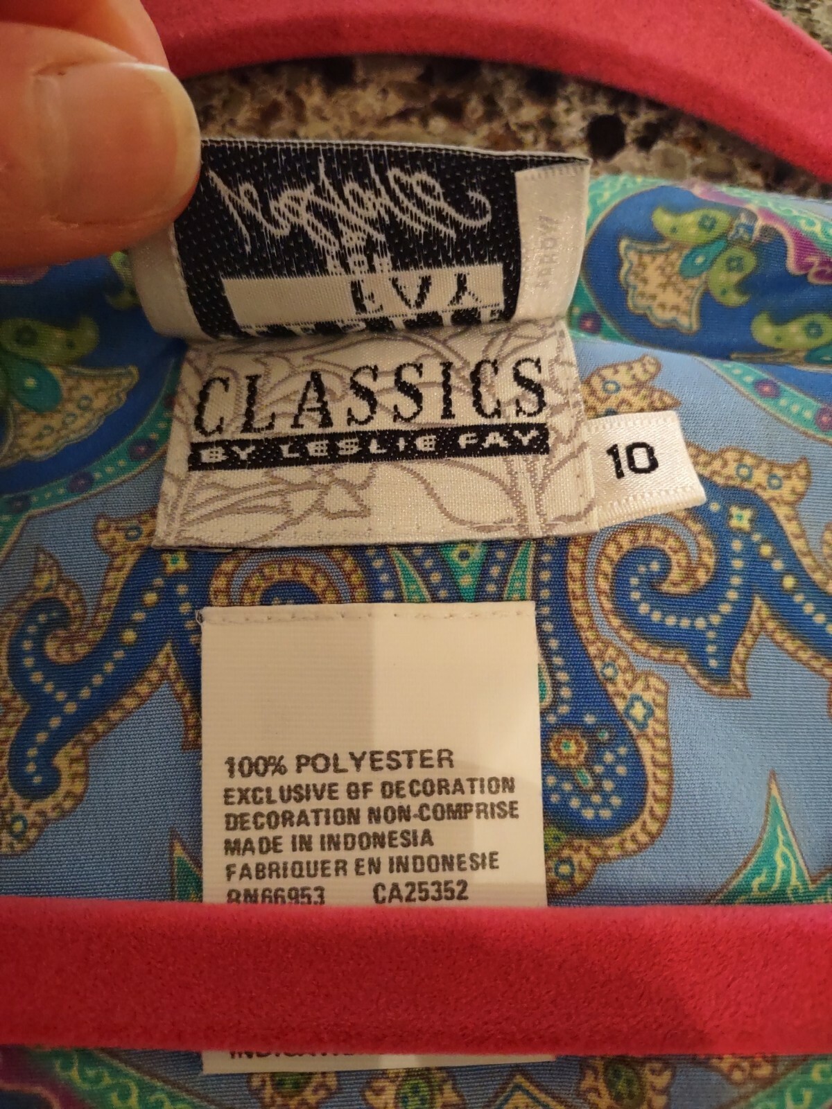 Vintage 90s Leslie Faye Open Jacket Gorgeous Paisley Print Polyester Size 10 NWT