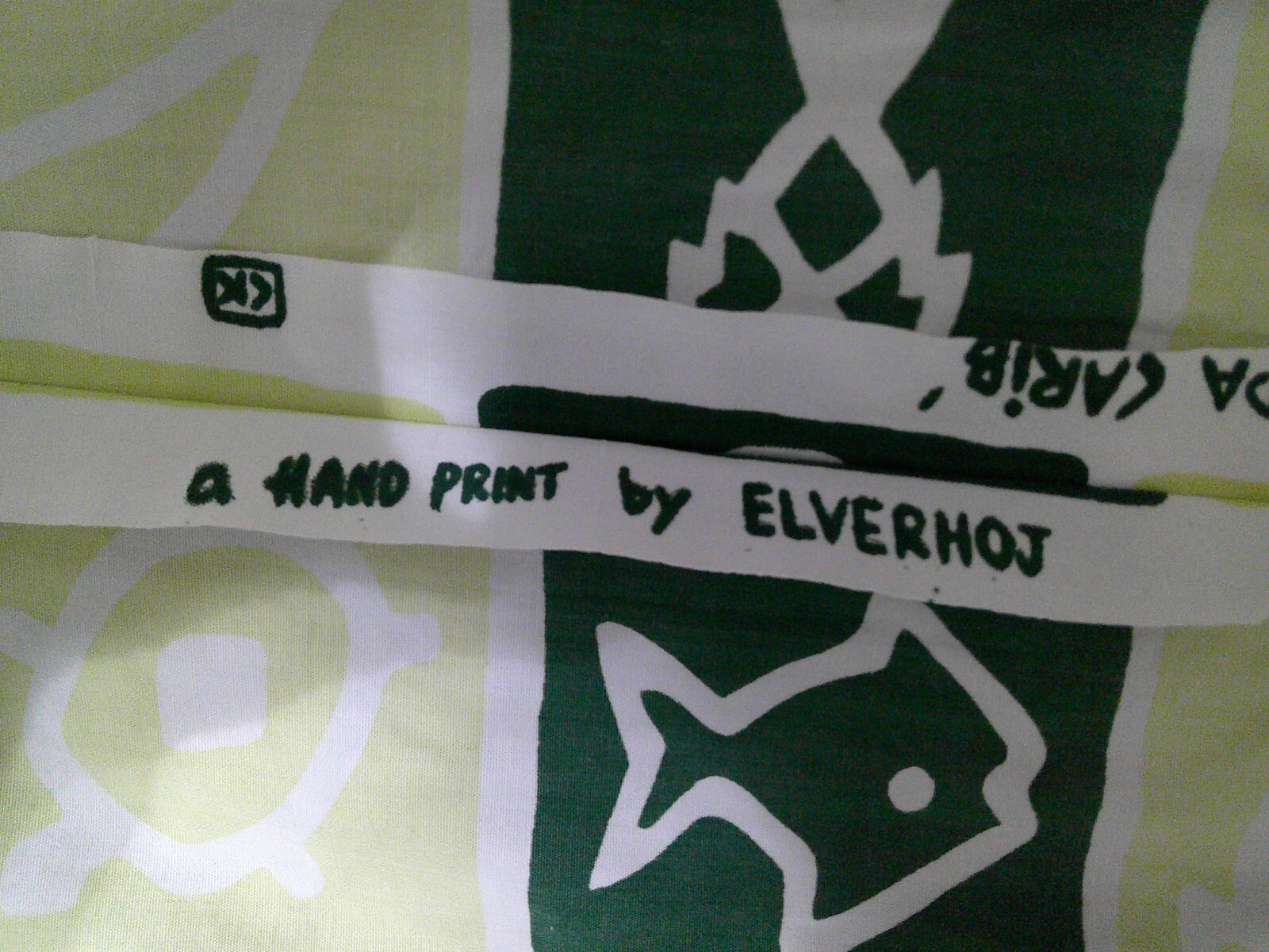 Vtg 50s Comida CARIB Elverhoj Handprint Novelty Cotton Full Circle Skirt Swing S
