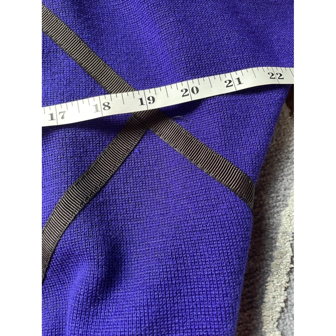 Vintage Claudia S. Drees Violet Knit Midi Skirt & Cardigan Set Size Small