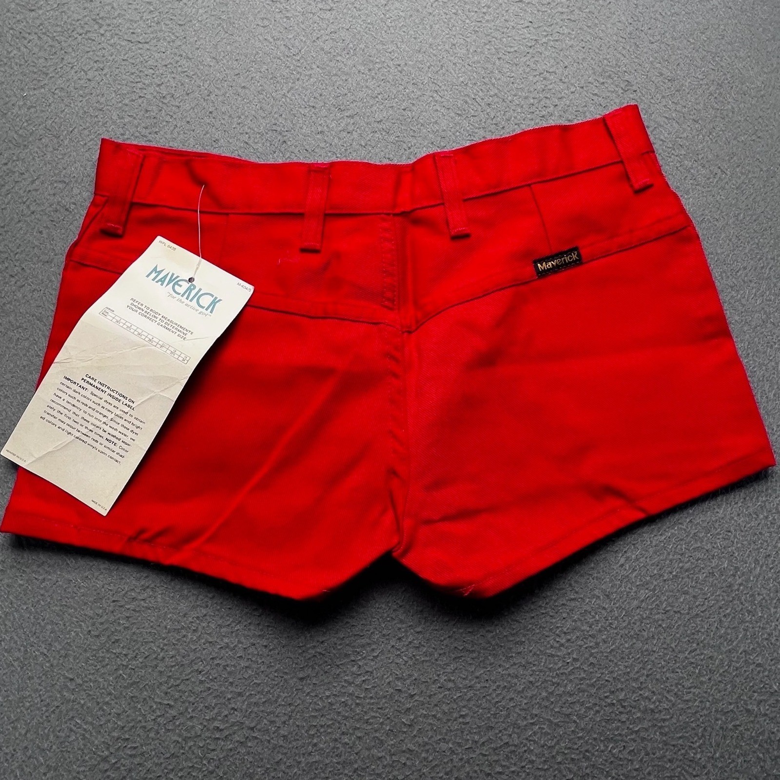 VTG Maverick Women Short Shorts Red High Waisted Deadstock USA Size 9 70s 80s