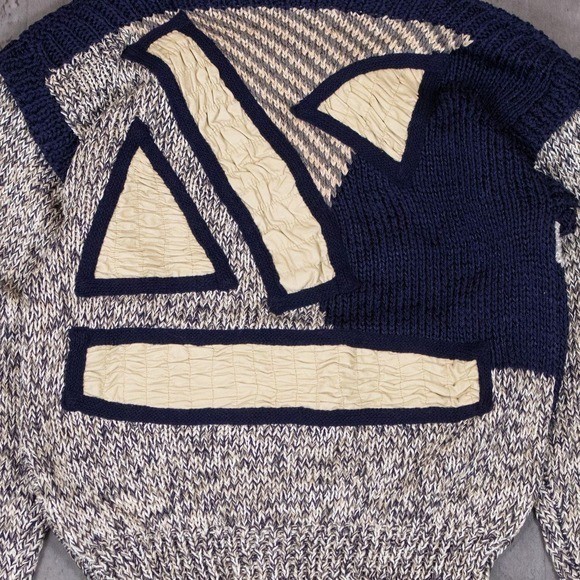 Vintage 1990’s Nannel Tri Blend Coogi Style 3D Pattern Knitted Crewneck Sweater
