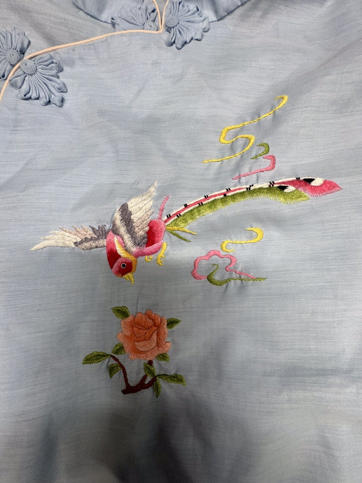 Vintage 70s Jodie Arden Asian Embroidered Nightgown Size XL