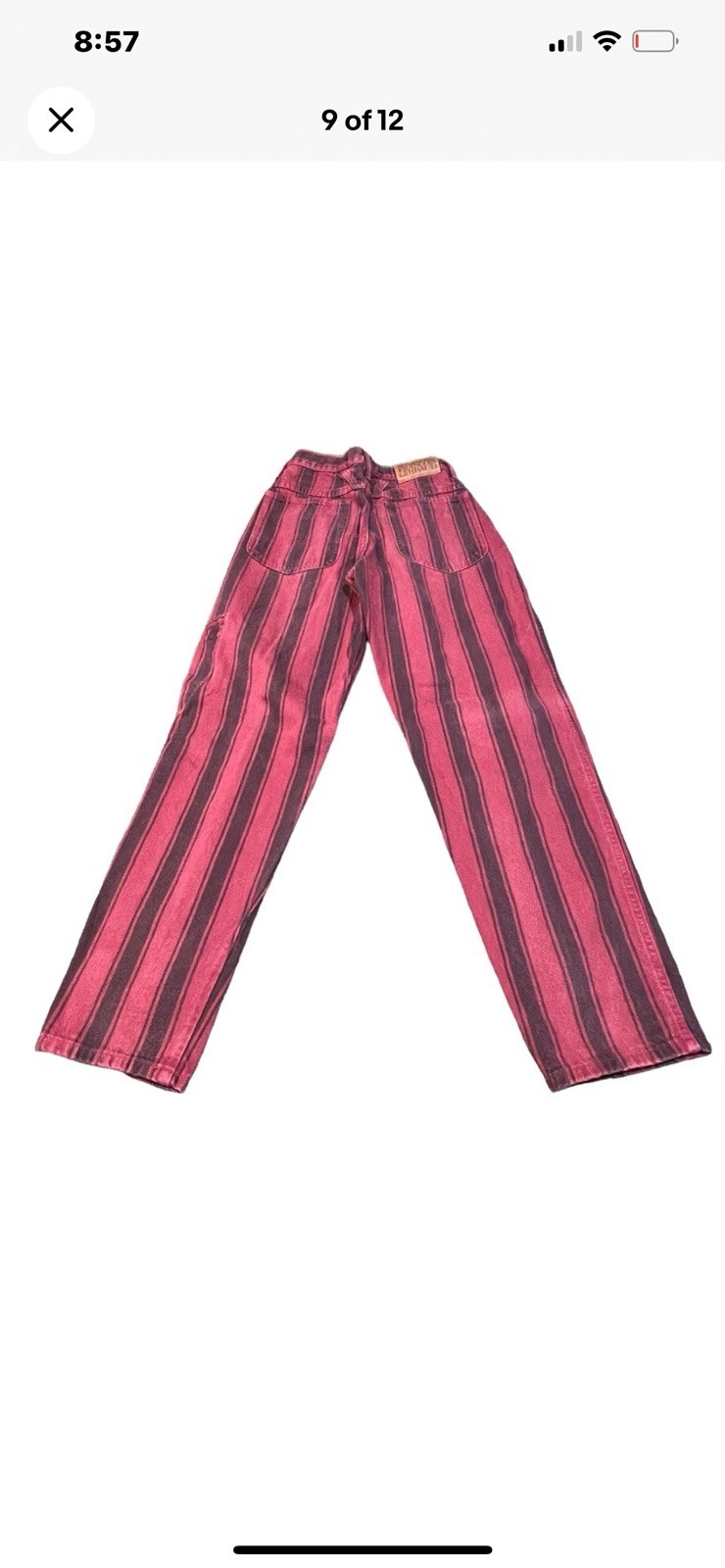 Lot of 2 Vintage RARE Marithe Francois Girbaud Striped Jeans Women’s 27”x29” USA