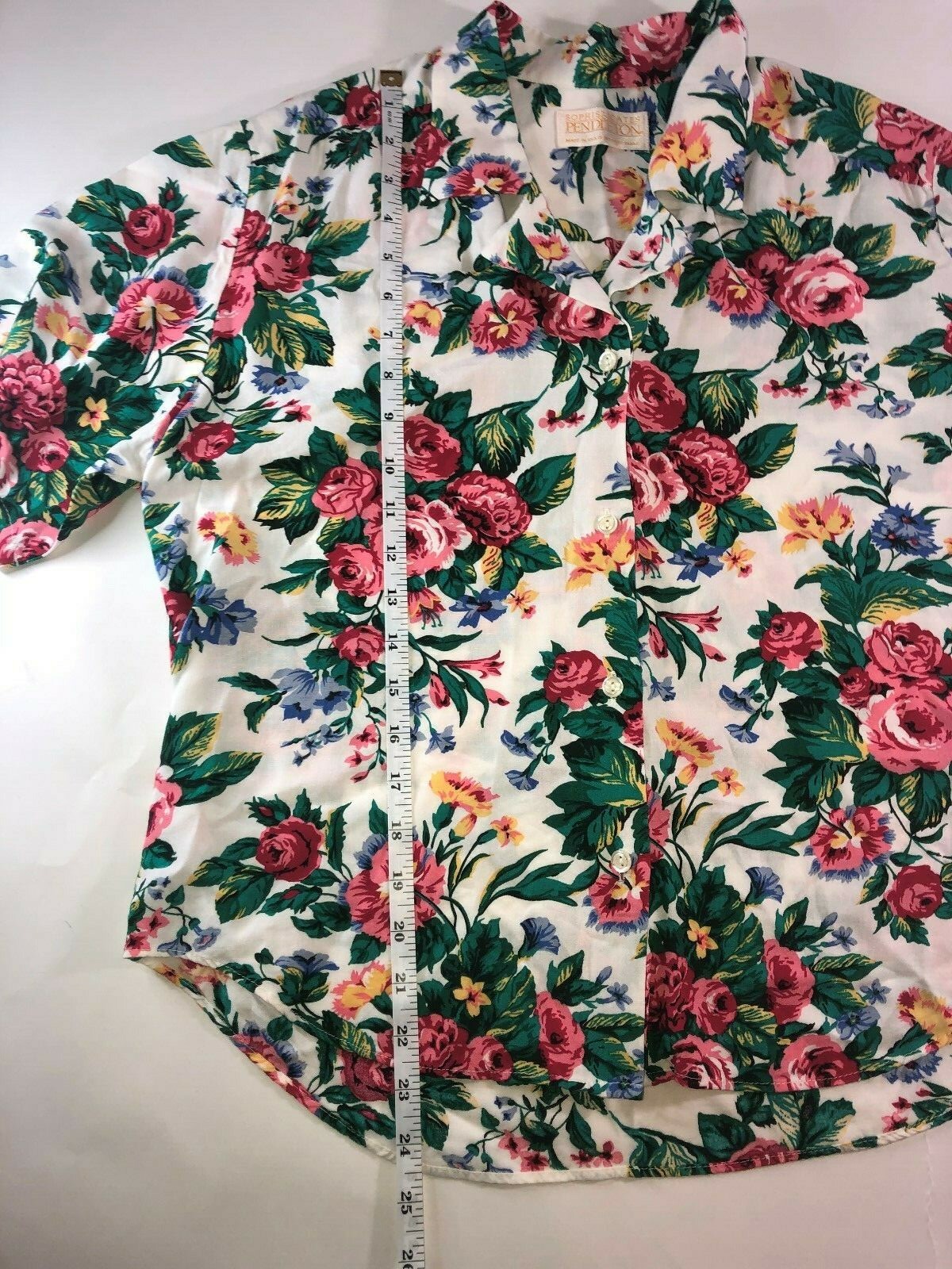 Sophisticates by Pendleton 2 Piece Skirt Set Floral Size 14 Top and Bottom Rayon