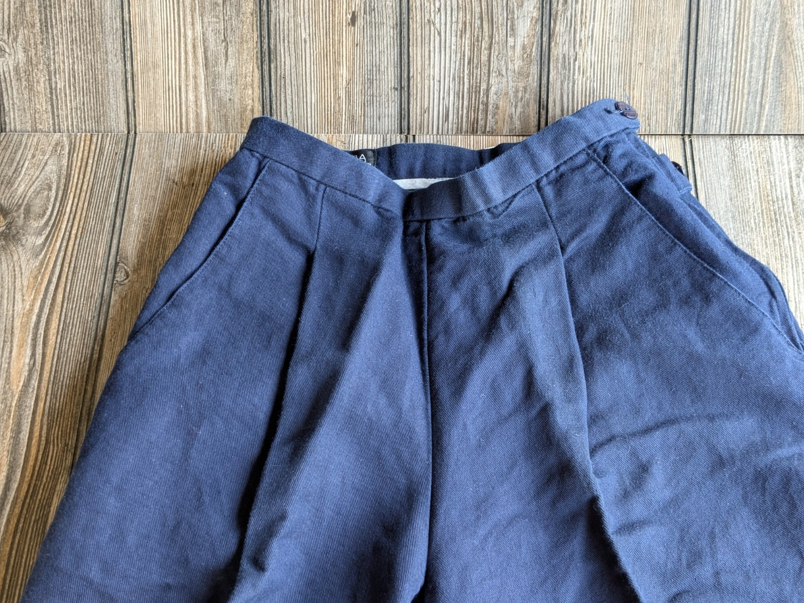 MARSHALL FIELD GENERRA COLLECTION WOMENS HIGH RISE BLUE SIDE ZIPPER PANTS SZ 5/6