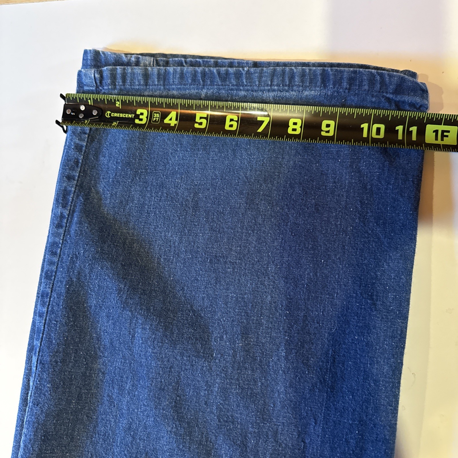 Vtg 70s MALE Flare Leg 12” Wide Bell Bottom Hip Hugger Denim Jeans Pants 29/34”