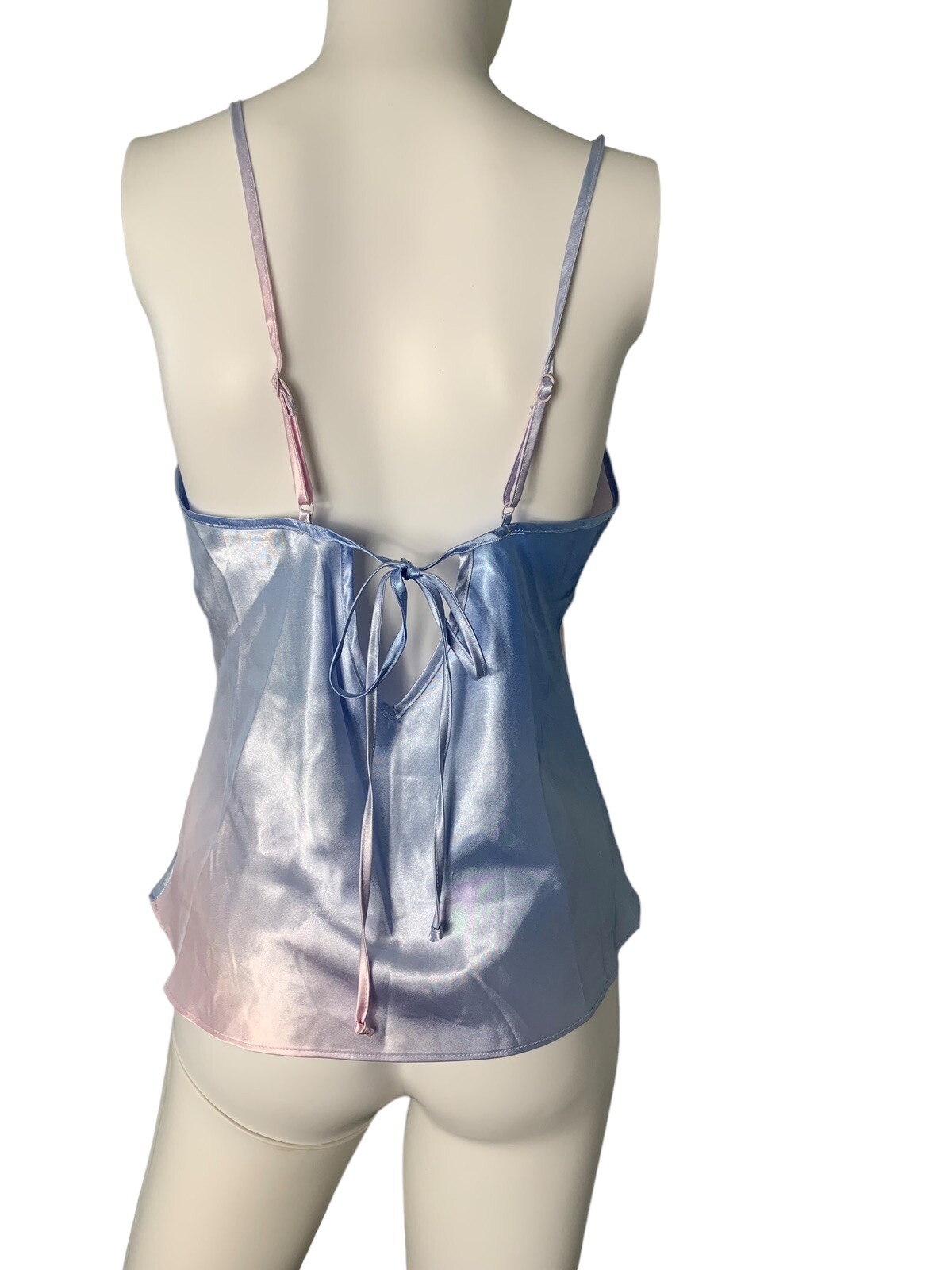 Pastel Satin Cami Top Y2K Lingerie Slip Silky Soft Girl In Bloom Jonquil M