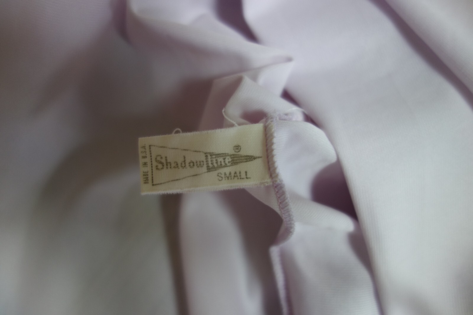 Vintage Shadowline Nylon Silky Feel Nightie Lilac Altered Size Small *Altered