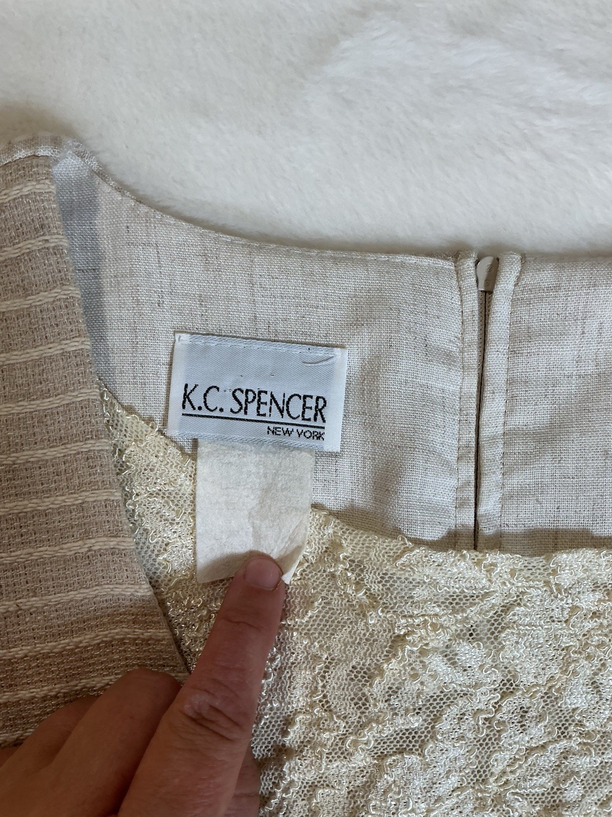 K.C. Spencer Vintage 80s 90s Prairie Lace Layered Cottagecore Maxi Dress