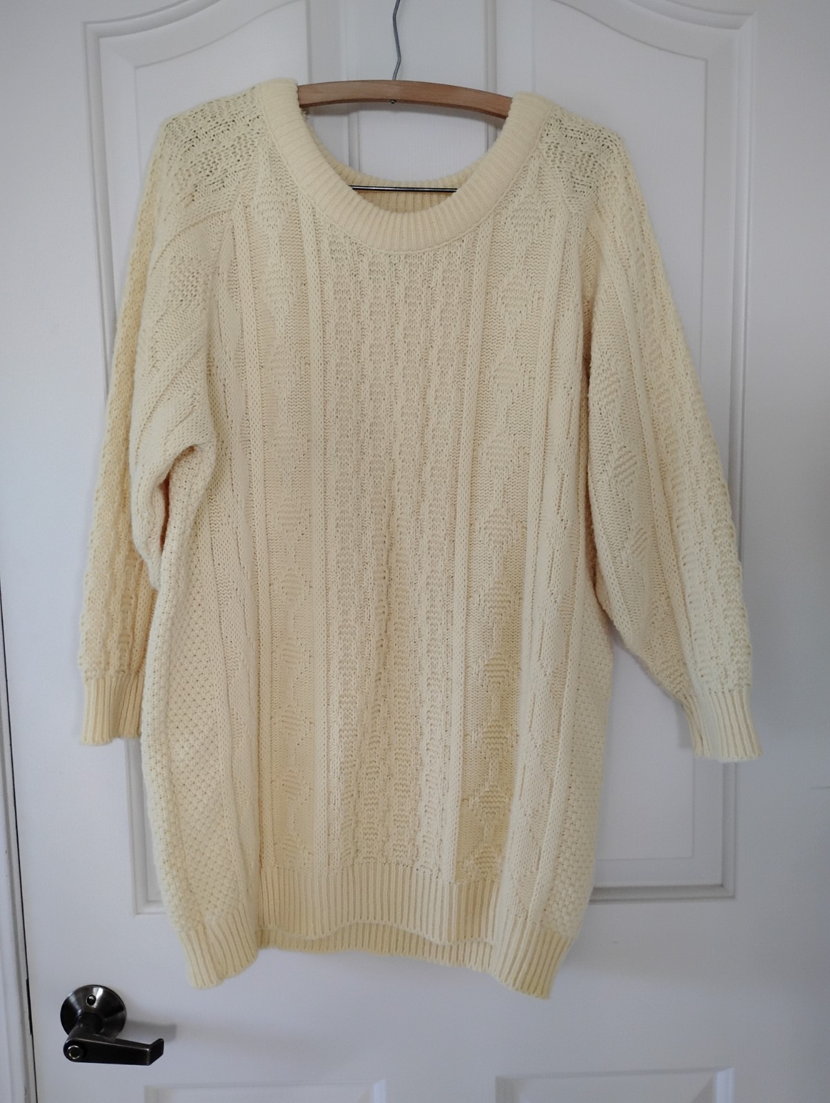Vintage 1987 Pale Yellow Sweater and Skirt Outfit Size Medium by Perspective