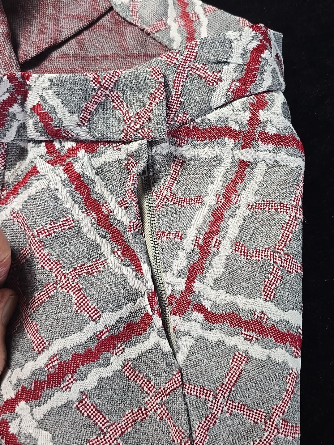 Gray Plaid Wool Skirt Homemade No Size Tag See Photos Vintage 1970’s