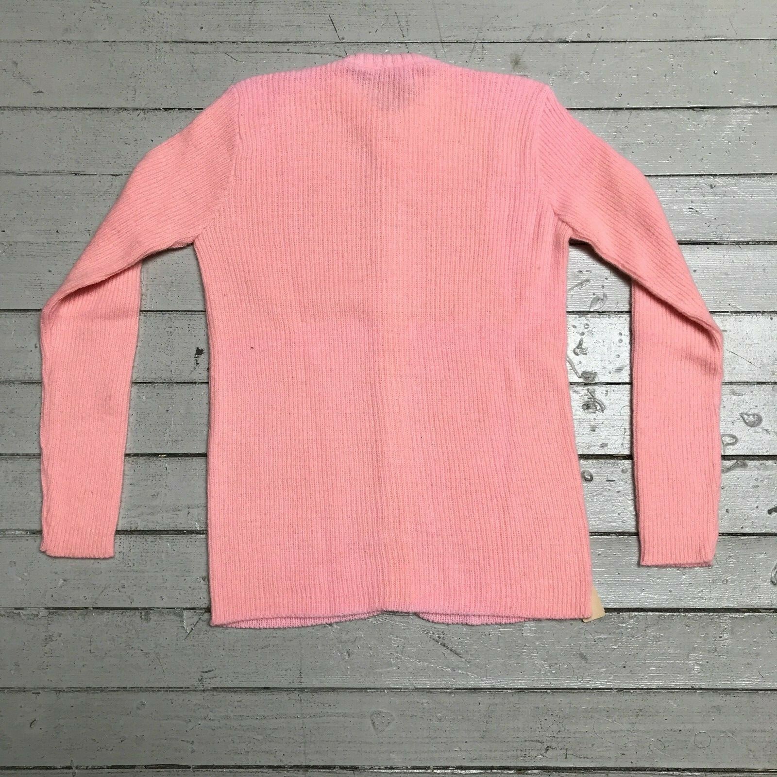 VTG BILLIE JO Pink Sweater Cardigan Jumper Long Sleeve M NWT