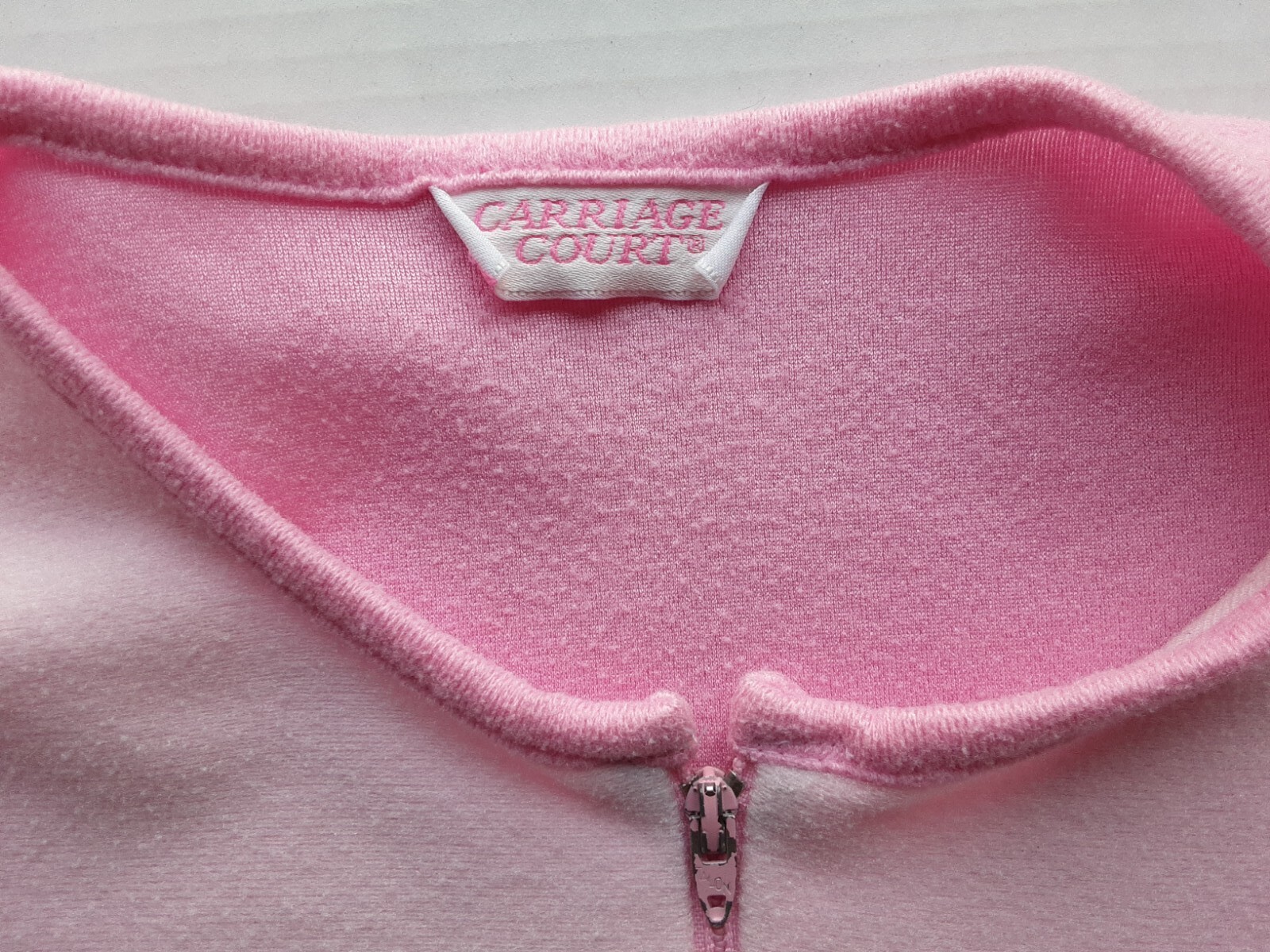 VTG Carriage Court Long Housecoat Pink Women’s Medium Single Pocket Robe