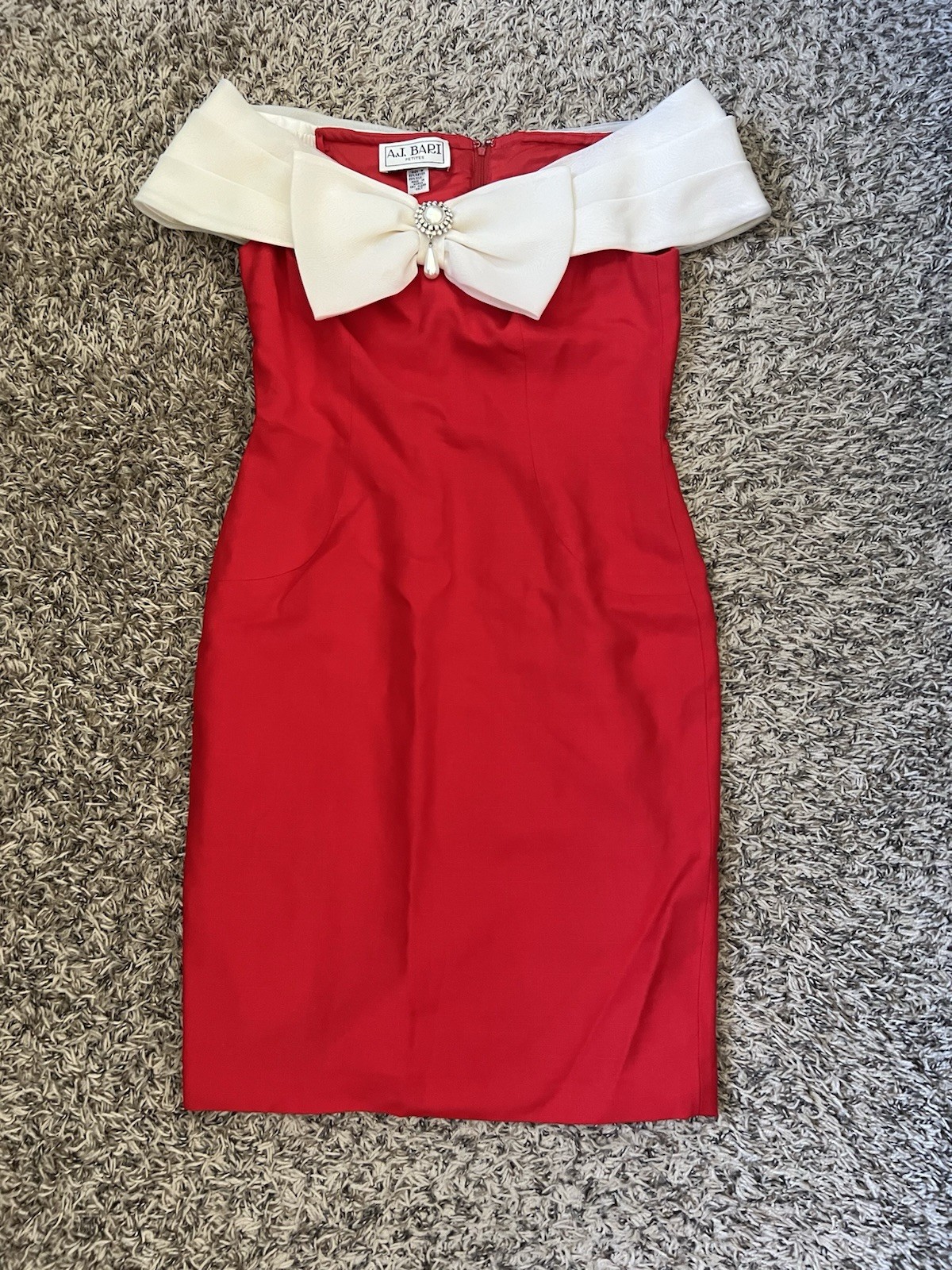 AUTHENTIC 1980s VINTAGE Red Prom Dress AJ Bari Petites Marilyn Monroe/Madonna