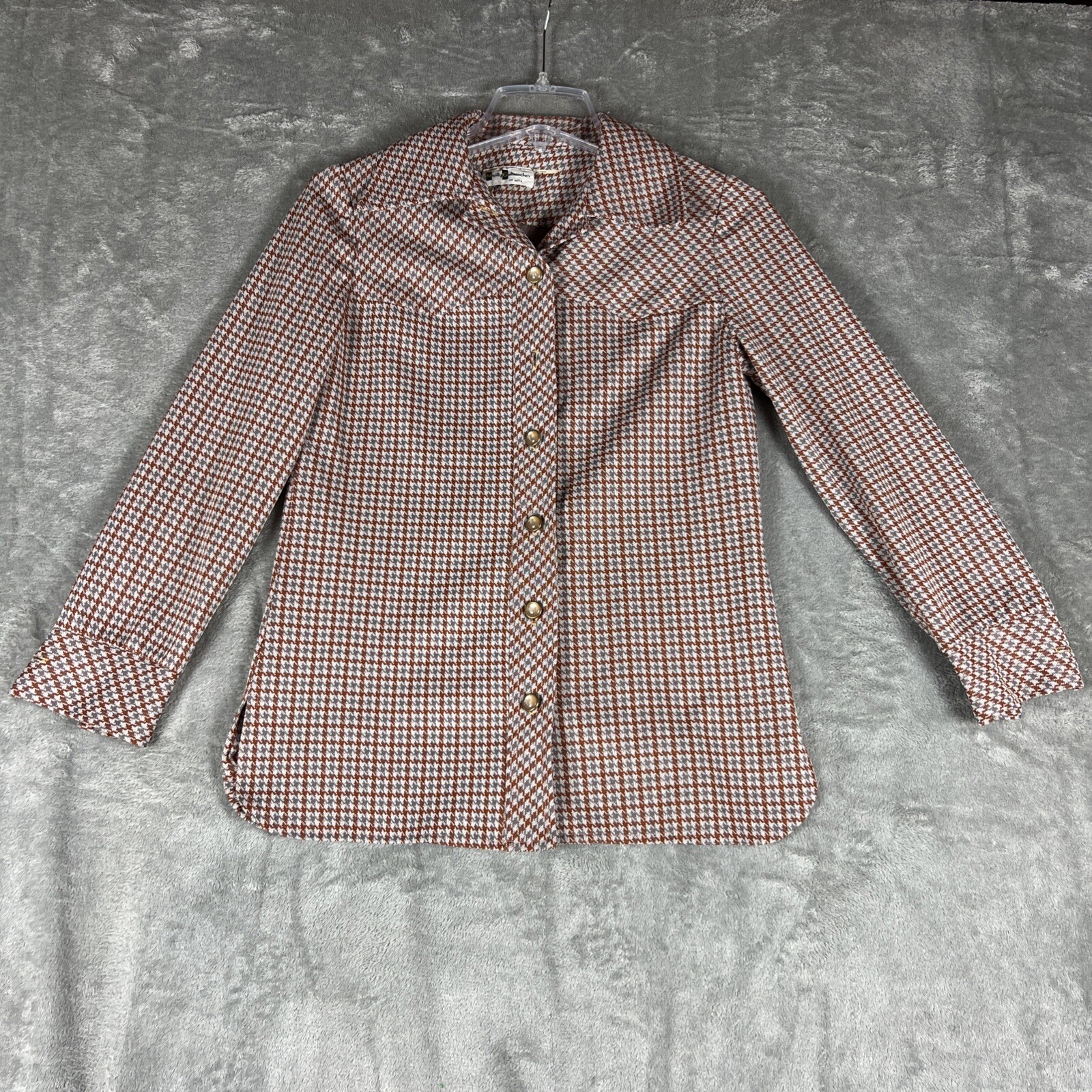 Marty Gutmacher Blazer Jacket Womens M/L Vintage 1970s Orange Brown