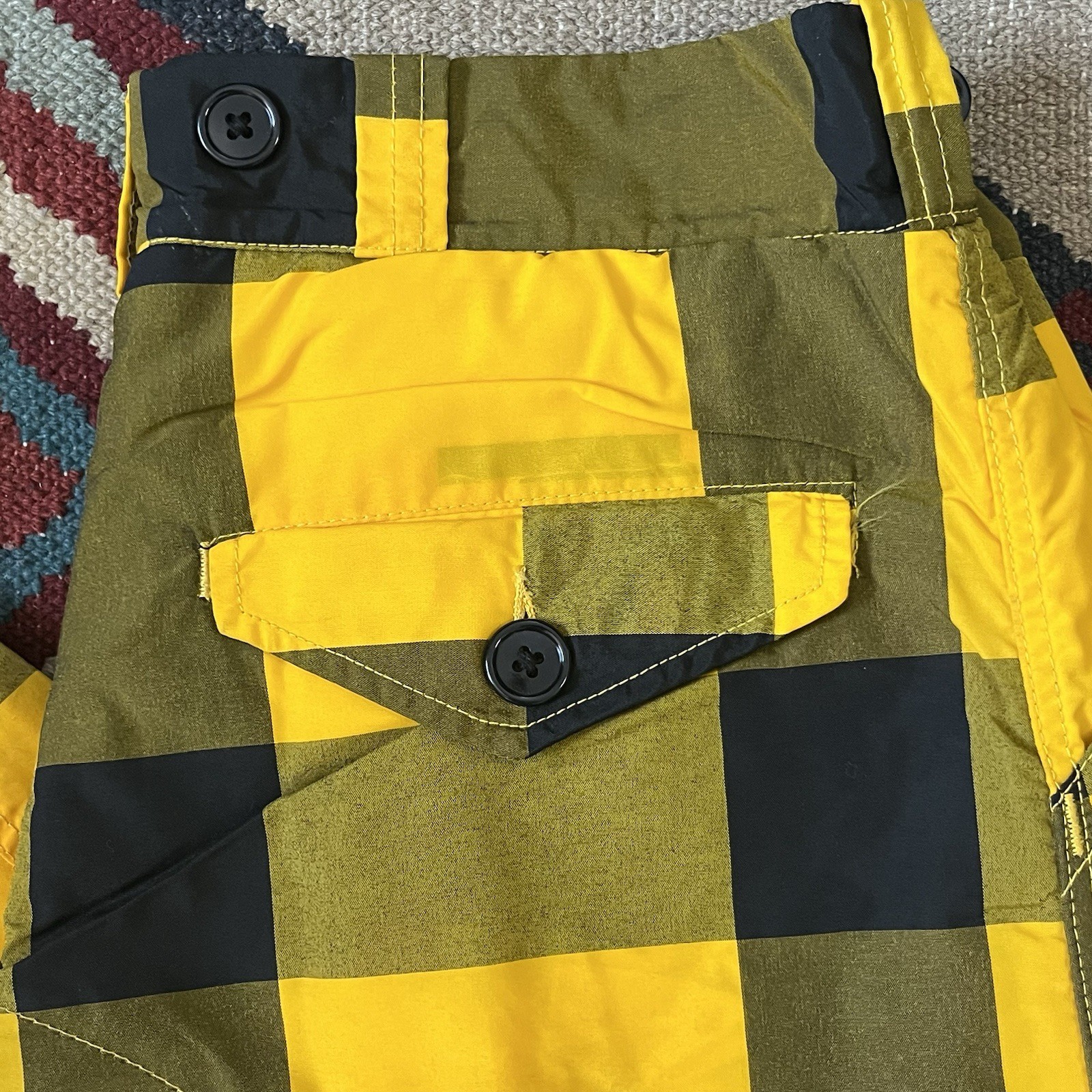 Vintage 50s JC Higgins Snow Winter Ski Pants Women’s 27×32 Yellow/Black Plaid