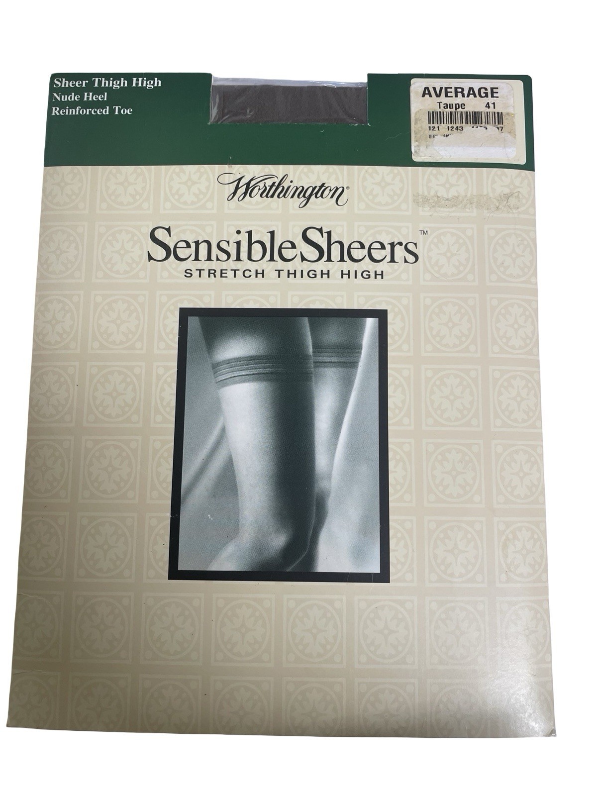 Vintage Lot Thigh High Pantyhose 3 Pair Black Tan Taupe USA Made Name Brands