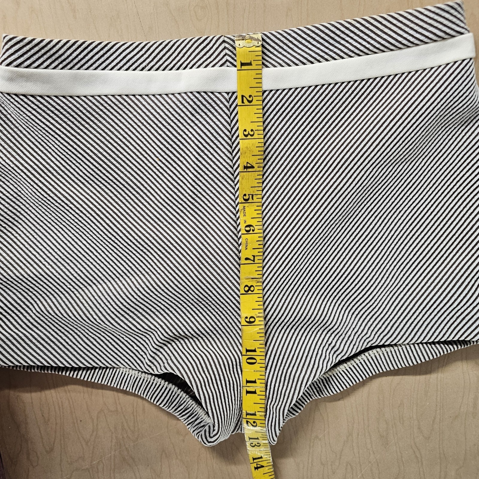 Vtg RoseMarie Reid 2 PC SWIMSUIT Sz 14 Striped Top Shorts Retro Pinstripe Lounge