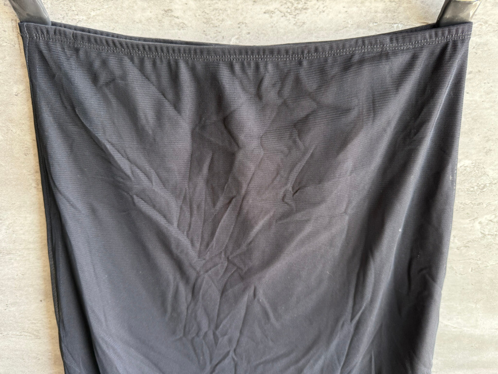 Vintage 1990s Uniform John Paul Richard Black Mesh Midi Skirt Size M