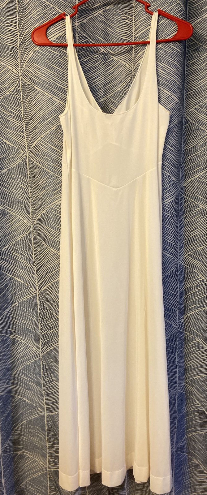 VTG 60’S FORMFIT ROGERS GLAM ivory SHEER Nylon FULL SLIP NEGLIGEE 36L 14-16