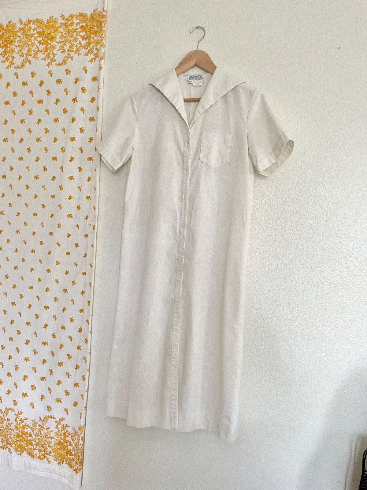 Vintage The Villager Sailor Collar Shirt Dress 60s