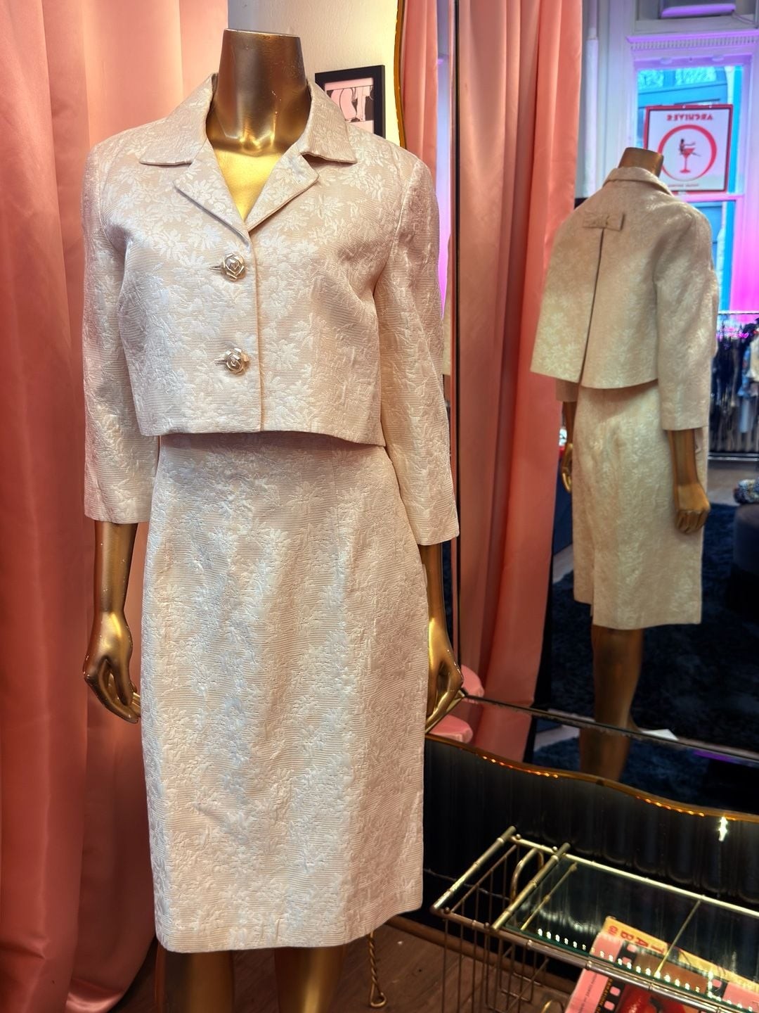 Maggie London Two Piece 1950s/60s Style Wiggle Dress With Matching Cropped Jacke
