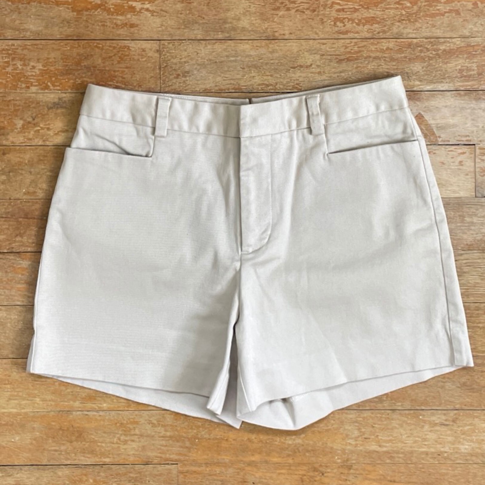 Vintage Khaki Short Shorts Size Small 27″ Waist 1990s Twill Cotton Pockets