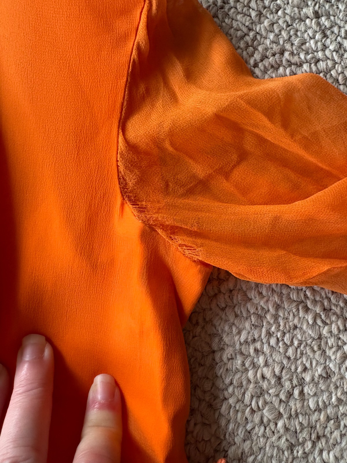 Vintage 70s Orange Boho Prairie Maxi Dress Lace Keyhole Festival S Chic Glam