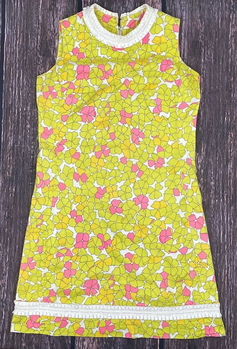 VTG Lilly Pulitzer The Lilly Early Generation 1960s 100% Cotton Shift Dress EUC