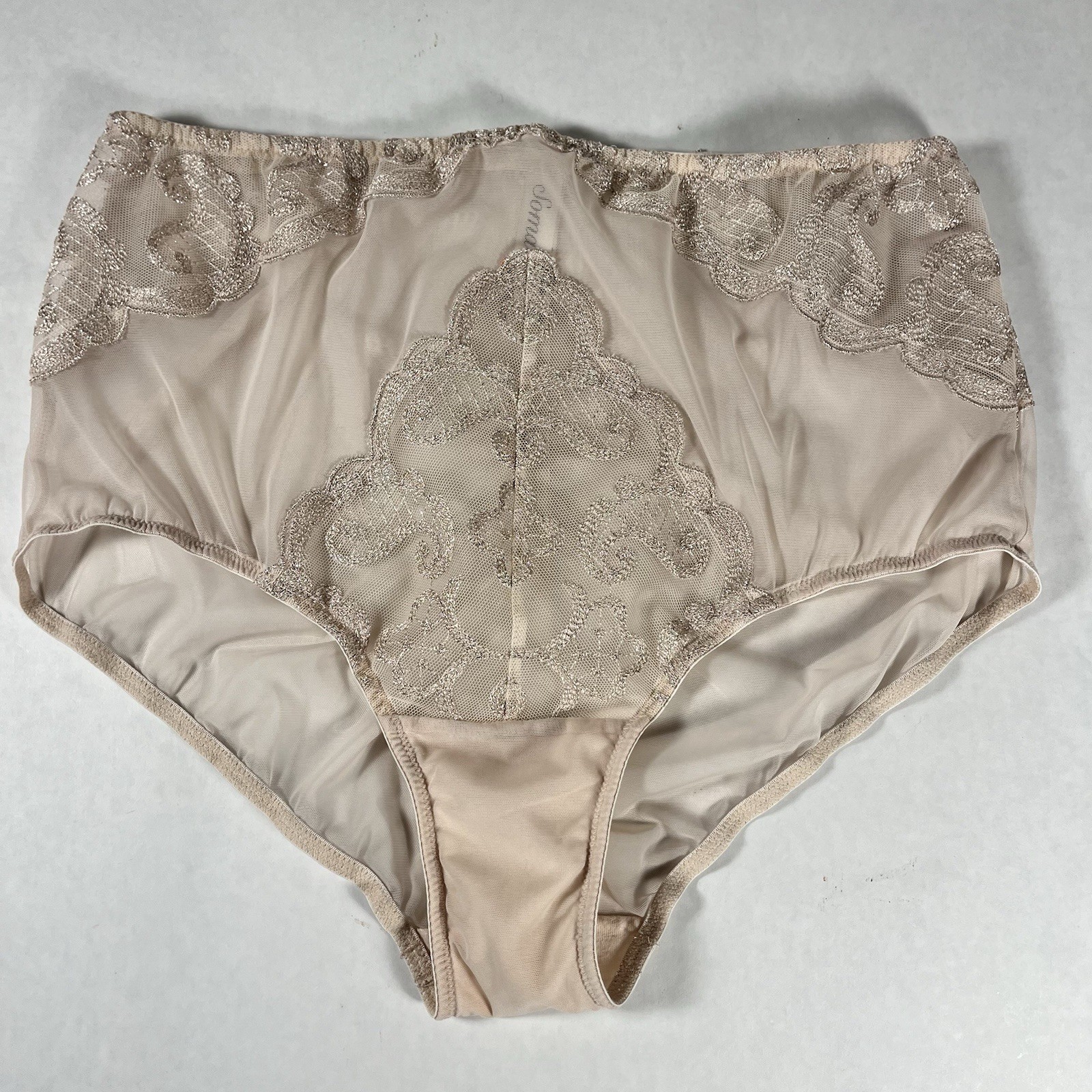 Lacy SOMA Taupe Sheer Panties Size Medium