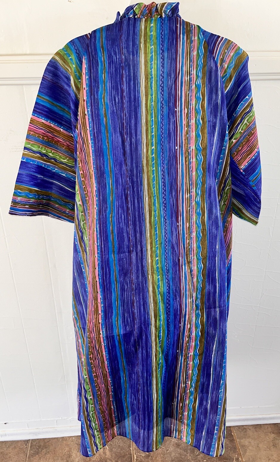 Vtg Marshall Field Eye Ful By The Flaums 3-pc 60s MOD Peignoir Nightie + Robe M