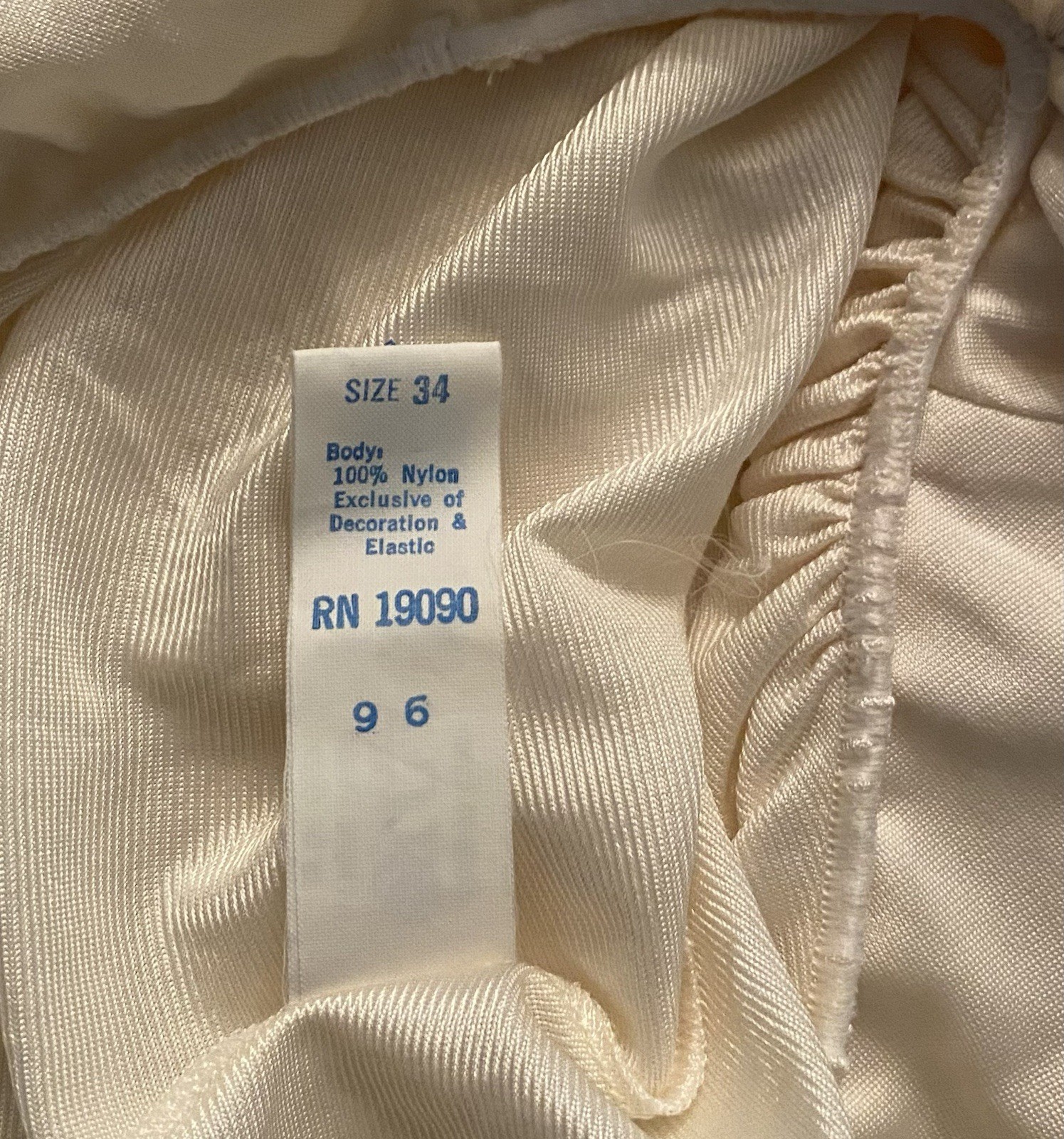 Vintage Olga Silky Nylon Semi Sheer Long Nightgown Size 34 New No Tags #9741