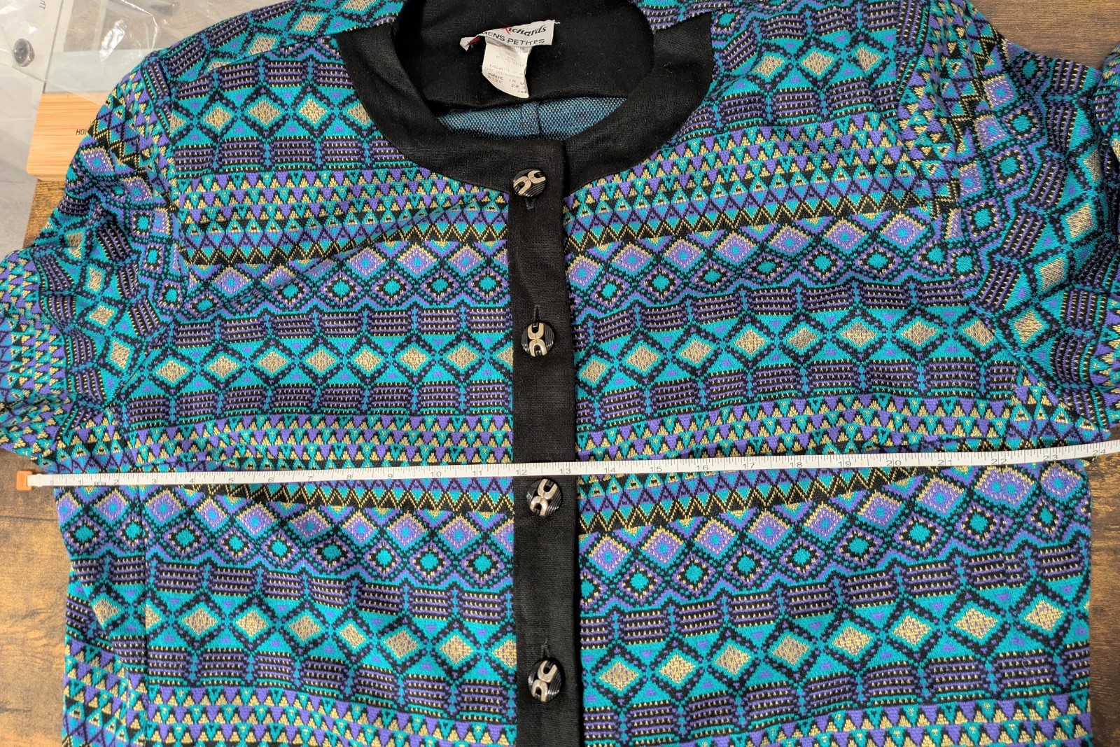 Vintage Tracy Richards Multicolor Long Sleeve Knit Sweater 22Wp Artsy Mature Fun