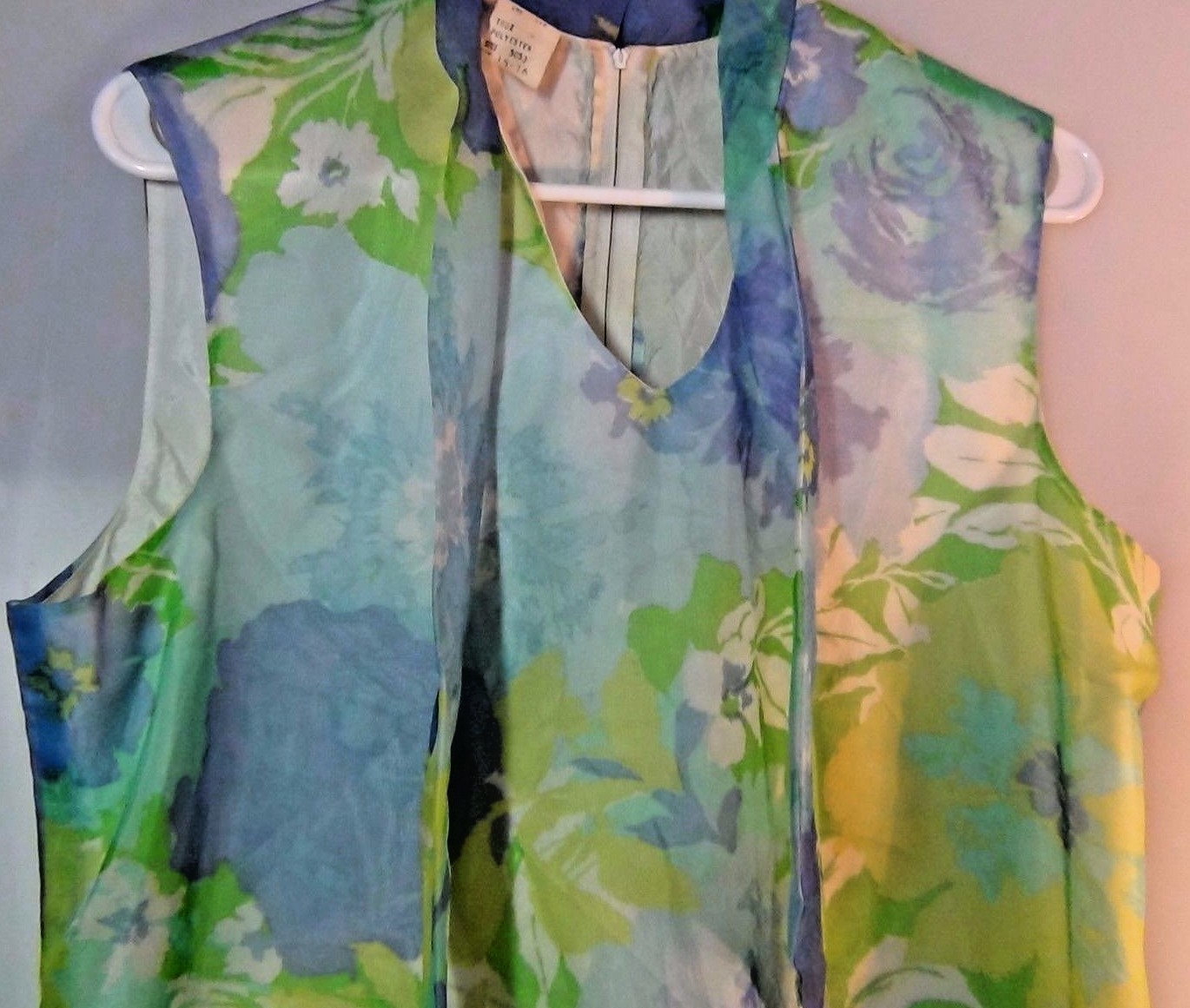 Vintage Floral 50’s Atomic Dress Casual Full Size 15-16 Made in California