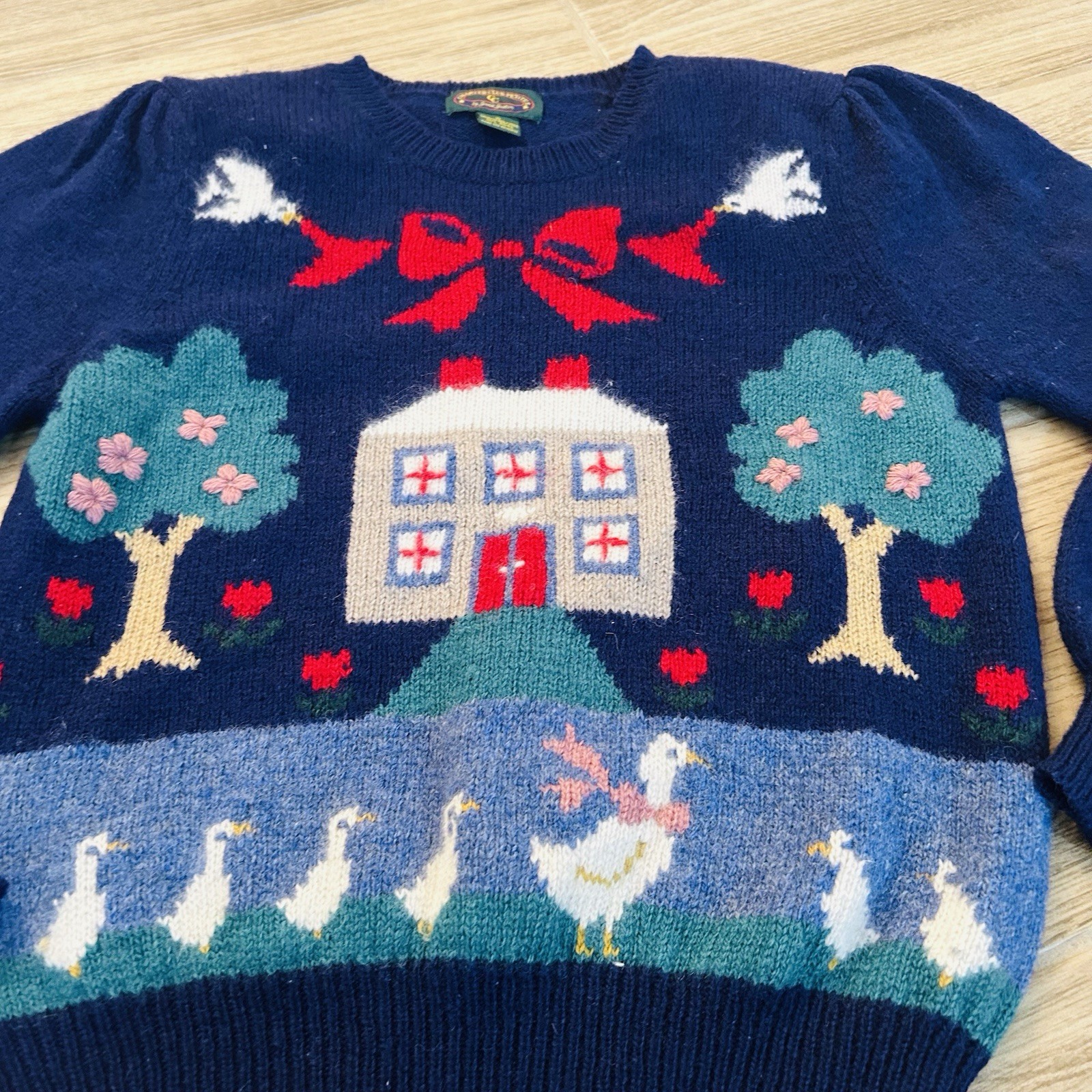 Vintage 1980’s Country Goose Cottage Corp Wool Sweater Women’s Small